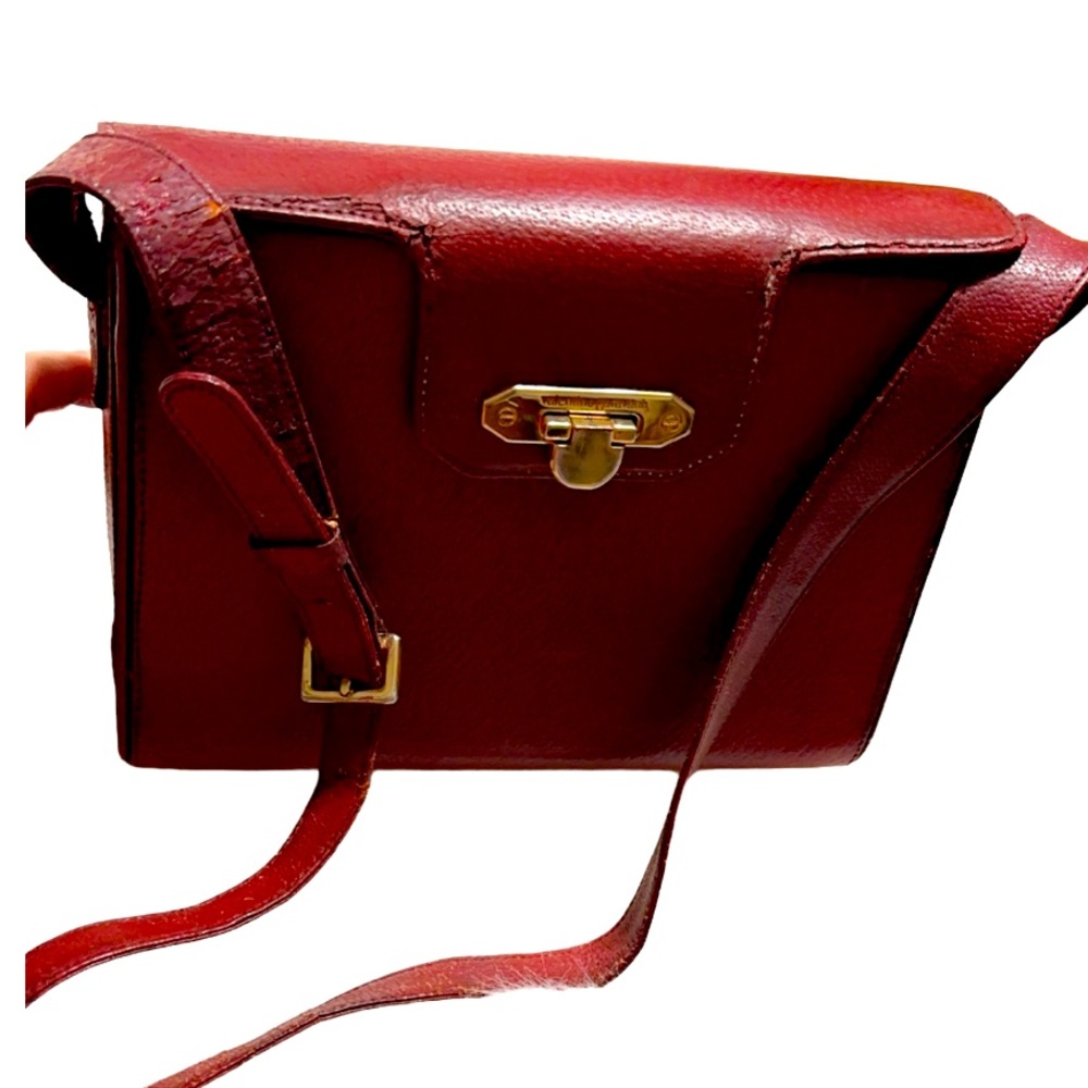 VINTAGE VALENTINO GARAVANI RARE LEATHER 2WAYS SHOULDER BAG  9.5” x 7”